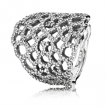Серебряное кольцо с кубическим цирконием Pandora 190907CZ
