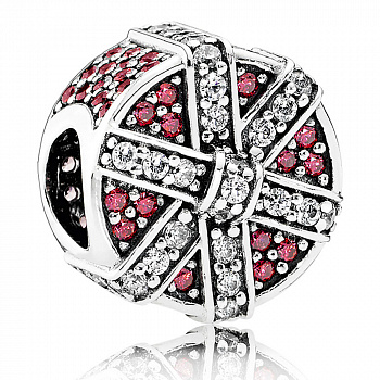 ПОДВЕСКА ШАРМ PANDORA КРАСНЫЙ СВЕРКАЮЩИЙ ПОДАРОК №792006CZR