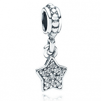 Подвеска-шарм Звезда Pandora 791024CZ, паве 