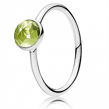 КОЛЬЦО PANDORA С КАМНЕМ ПЕРИДОТ МЕСЯЦ АВГУСТ №191012PE