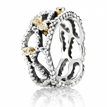 Серебряное кольцо с цирконием PANDORA 190604D  