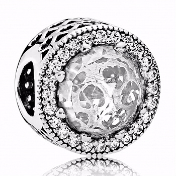 ПОДВЕСКА-ШАРМ АЖУРНЫЕ СЕРДЦА №791725CZ