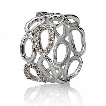 Серебряное кольцо с кубическим цирконием Pandora 190834CZ 