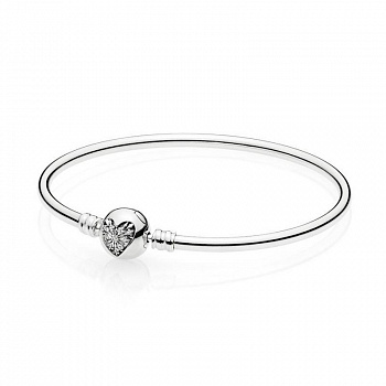 СЕРЕБРЯНЫЙ БРАСЛЕТ СЕРДЦЕ ЗИМЫ №596404CZ