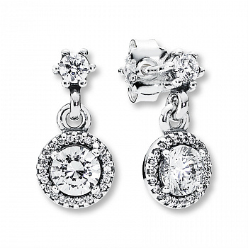 Серьги Pandora "БЕЗУПРЕЧНАЯ ЭЛЕГАНТНОСТЬ" №290594CZ 