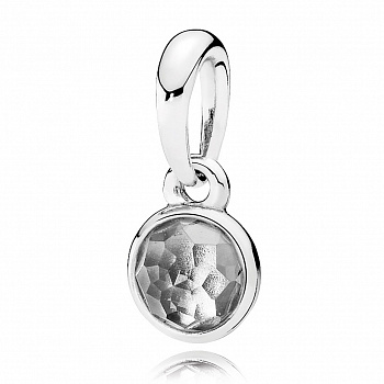 ПОДВЕСКА PANDORA С ГОРНЫМ ХРУСТАЛЕМ, ТАЛИСМАН АПРЕЛЯ №390396RC