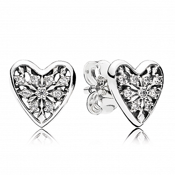 СЕРЬГИ СЕРДЦЕ ЗИМЫ 296368CZ