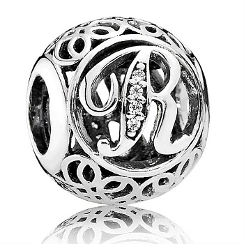 Подвеска-шарм из серебра буква R №791862CZ